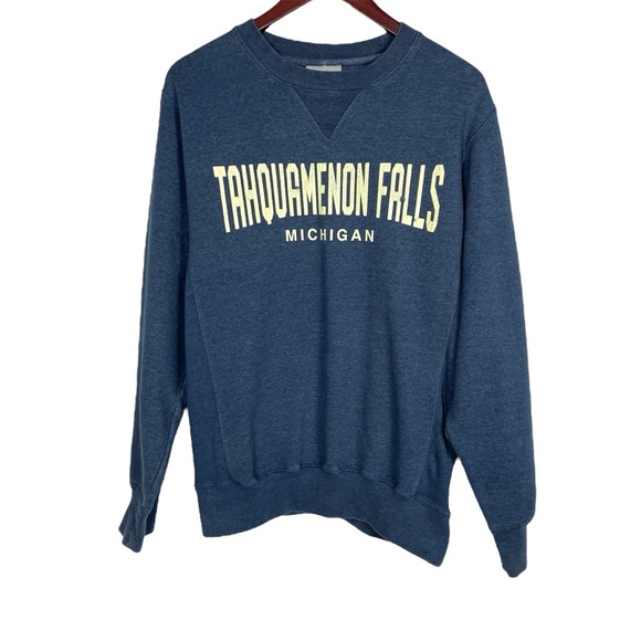 Tahquamenon Falls Michigan Crew Neck Sweater - Picture 1 of 10